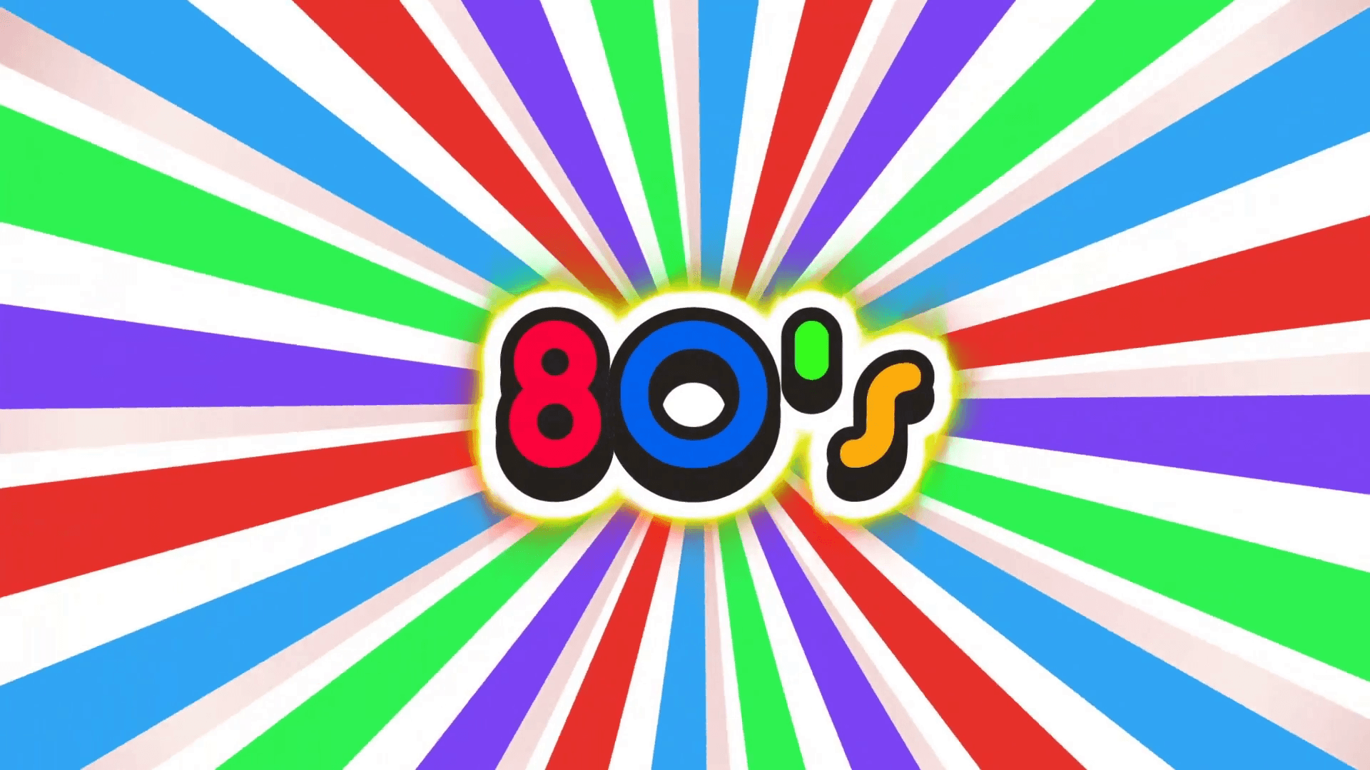 80s Logo Vintage Background. Video Logo Animation Motion Background