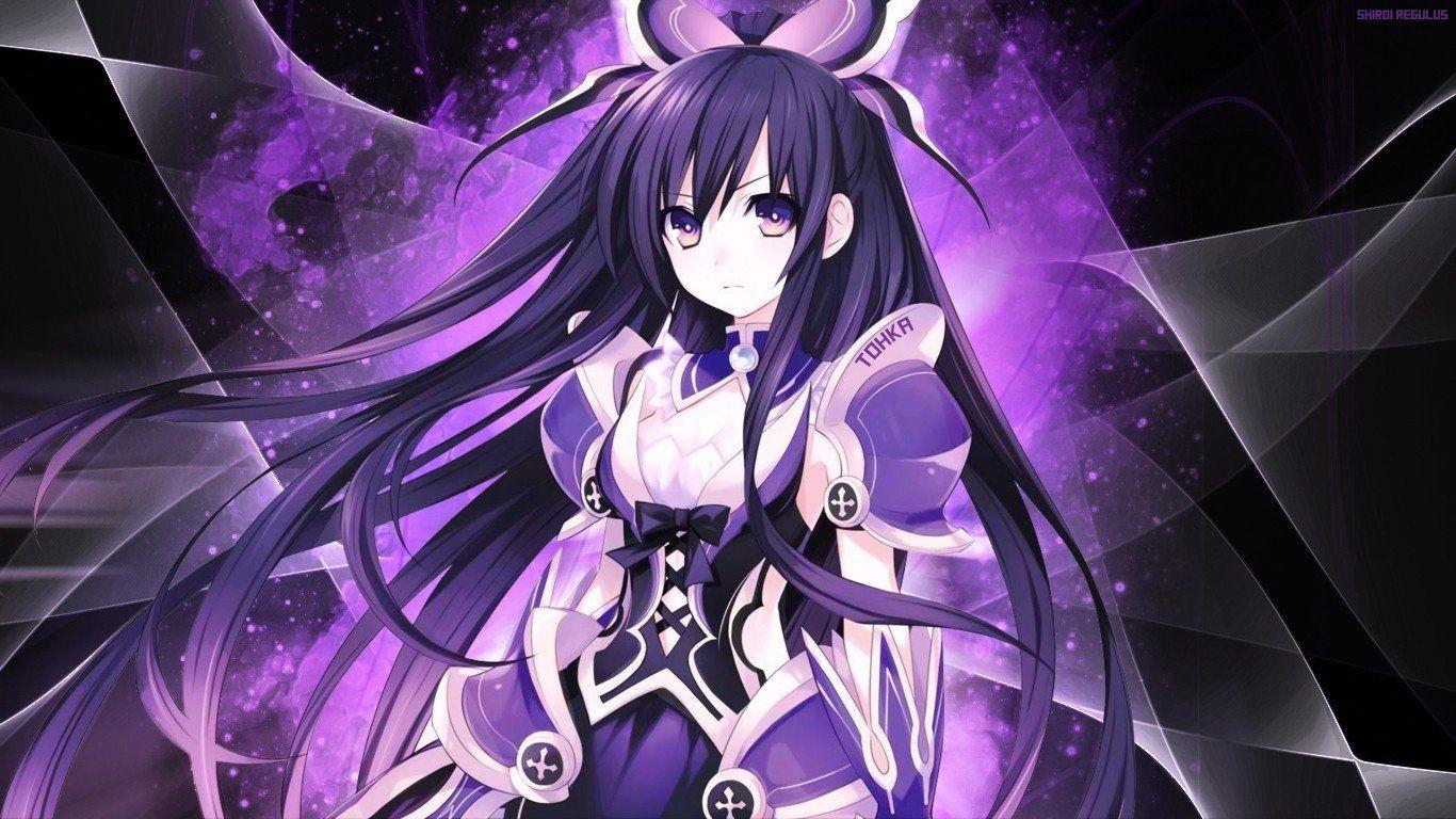 anime girl aesthetic purple blue wallpaper phone