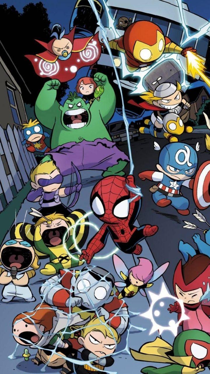 Comics Avengers Vs. X Men Babies (720x1280) Wallpaper