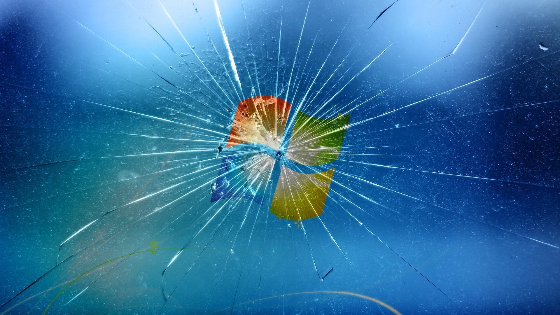 Windows screen broken wallpaper