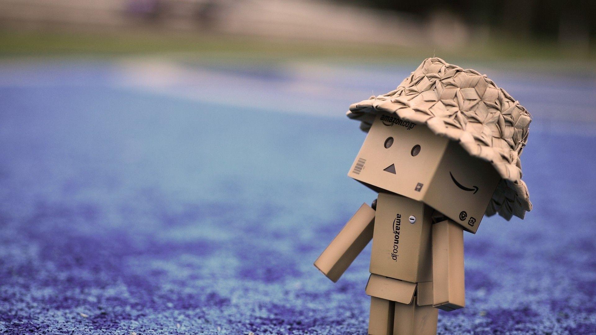 Danbo With Hat OnThe Beach Wallpaper