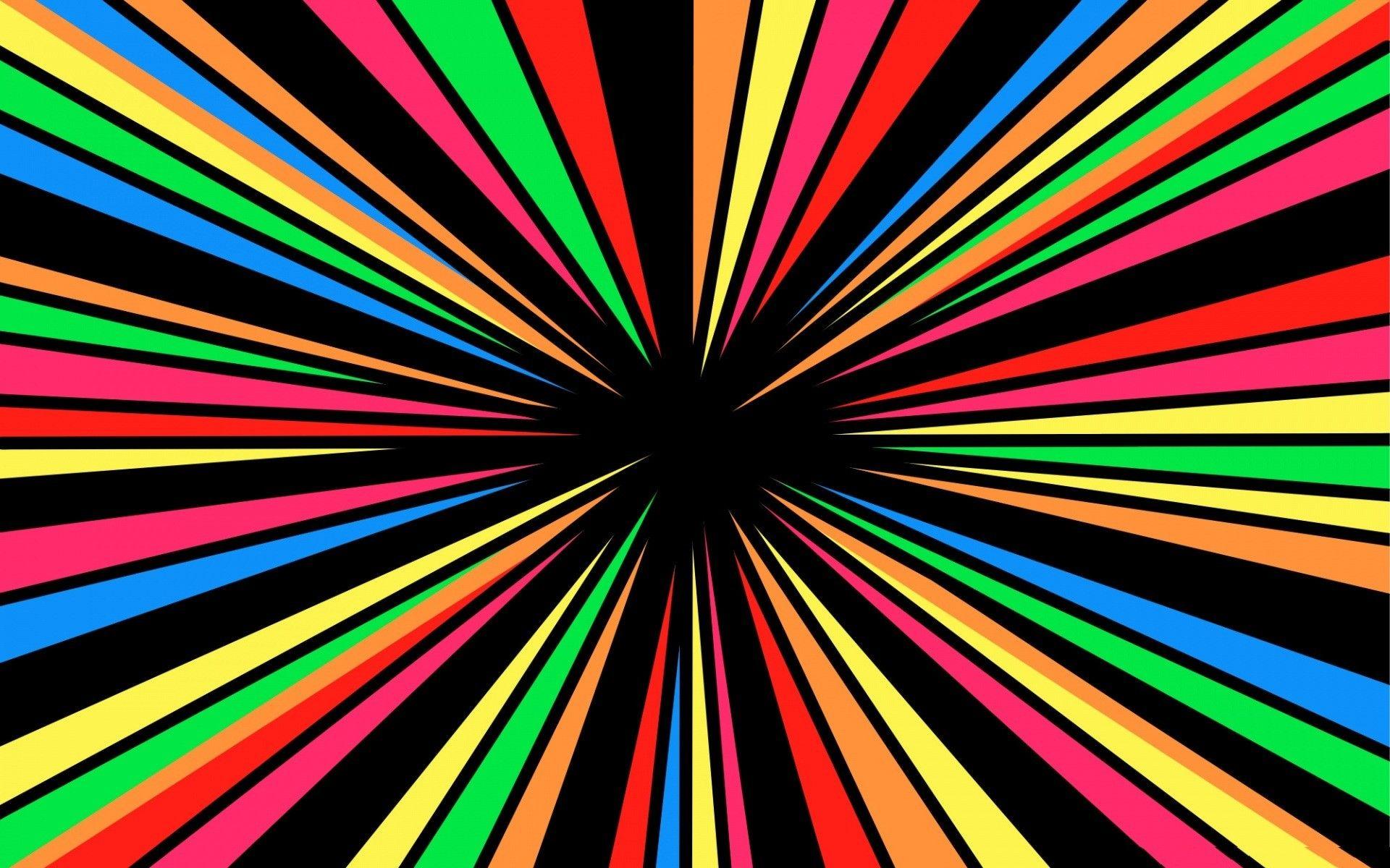 Rainbow Stripe Abstract Full HD Wallpaper