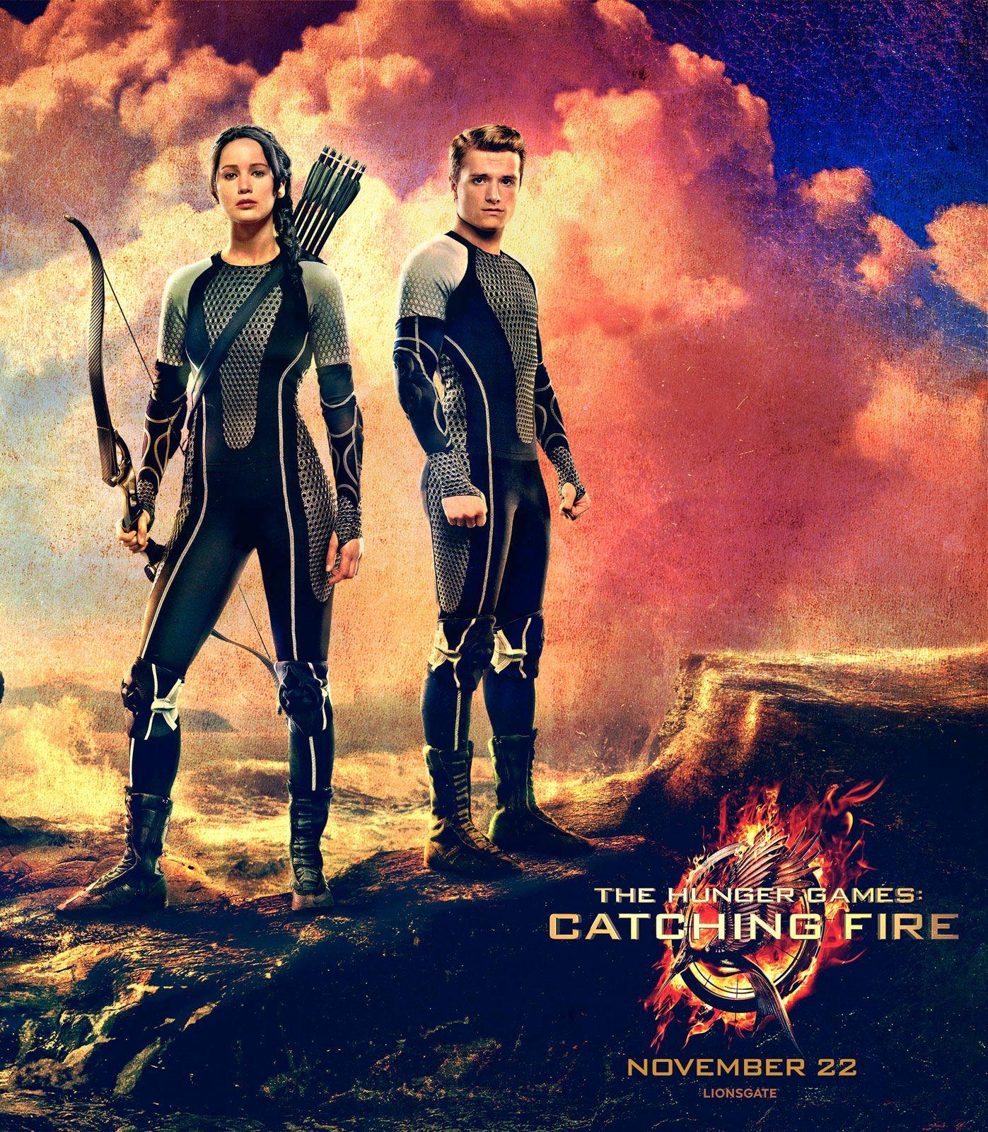 The Hunger Games Catching Fire Katniss and Peet HD Wallpaper