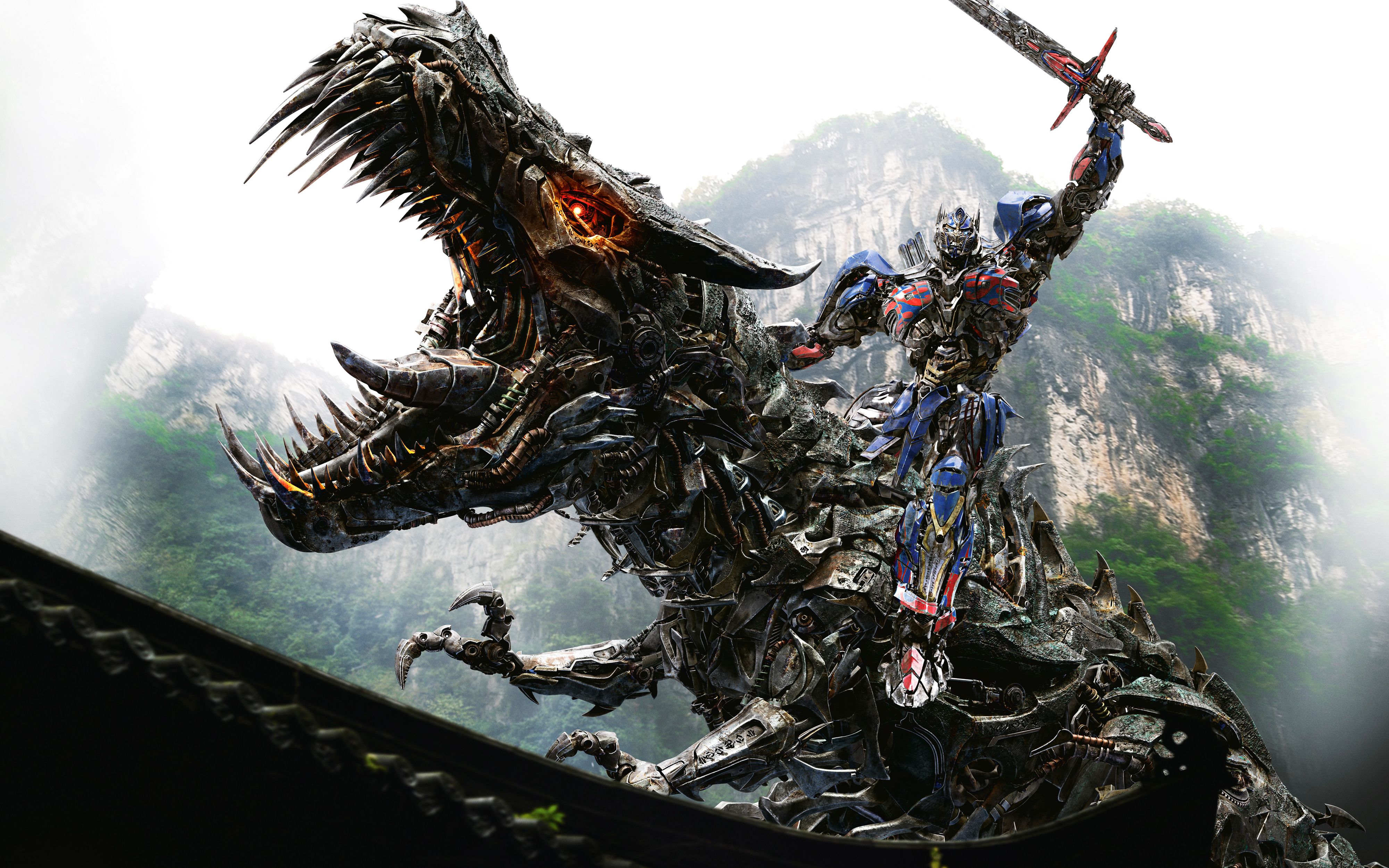 Movies Optimus Prime on Dinobot wallpaper Desktop, Phone, Tablet