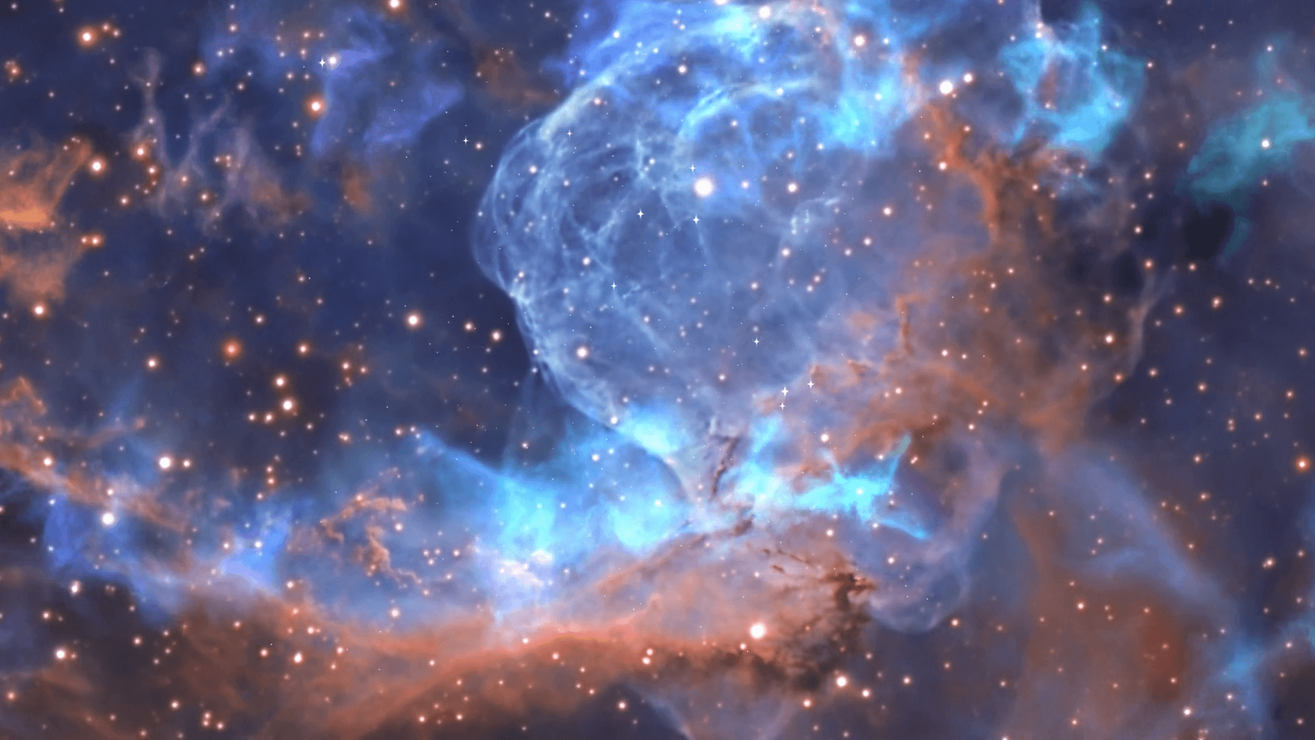 fly through outer space nebula and stars animated background Motion