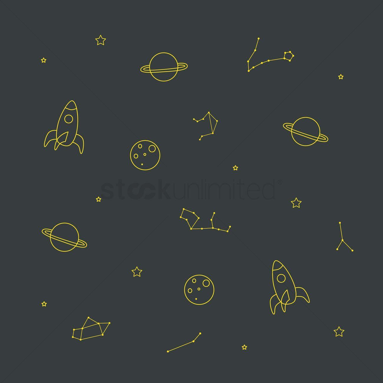 Outer space background Vector Image