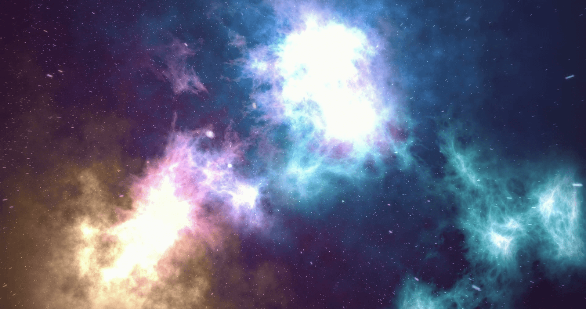 Starry outer space background with nebula. Colorful starry night sky