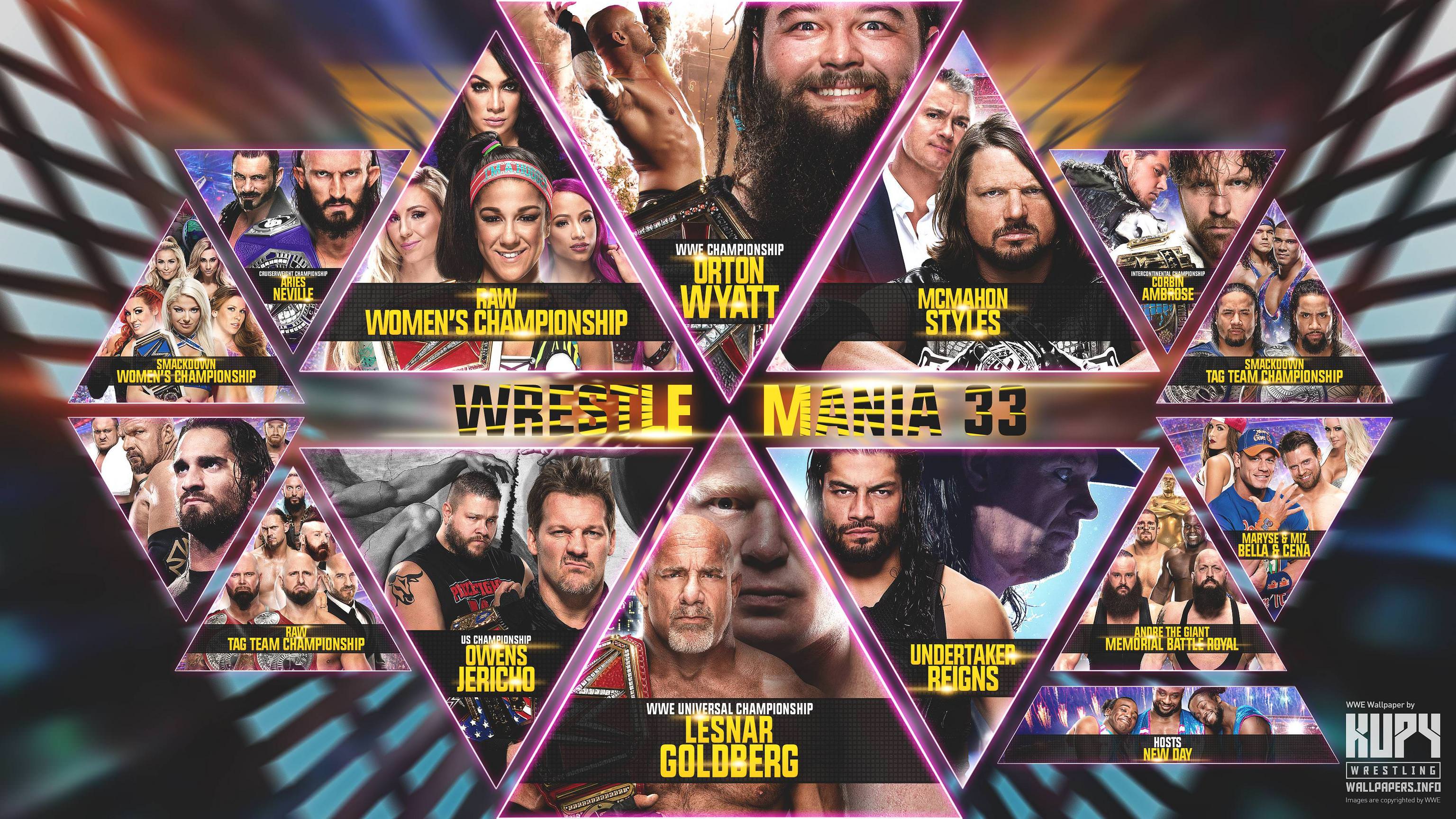NEW WrestleMania 33 wallpaper! Wrestling Wallpaper