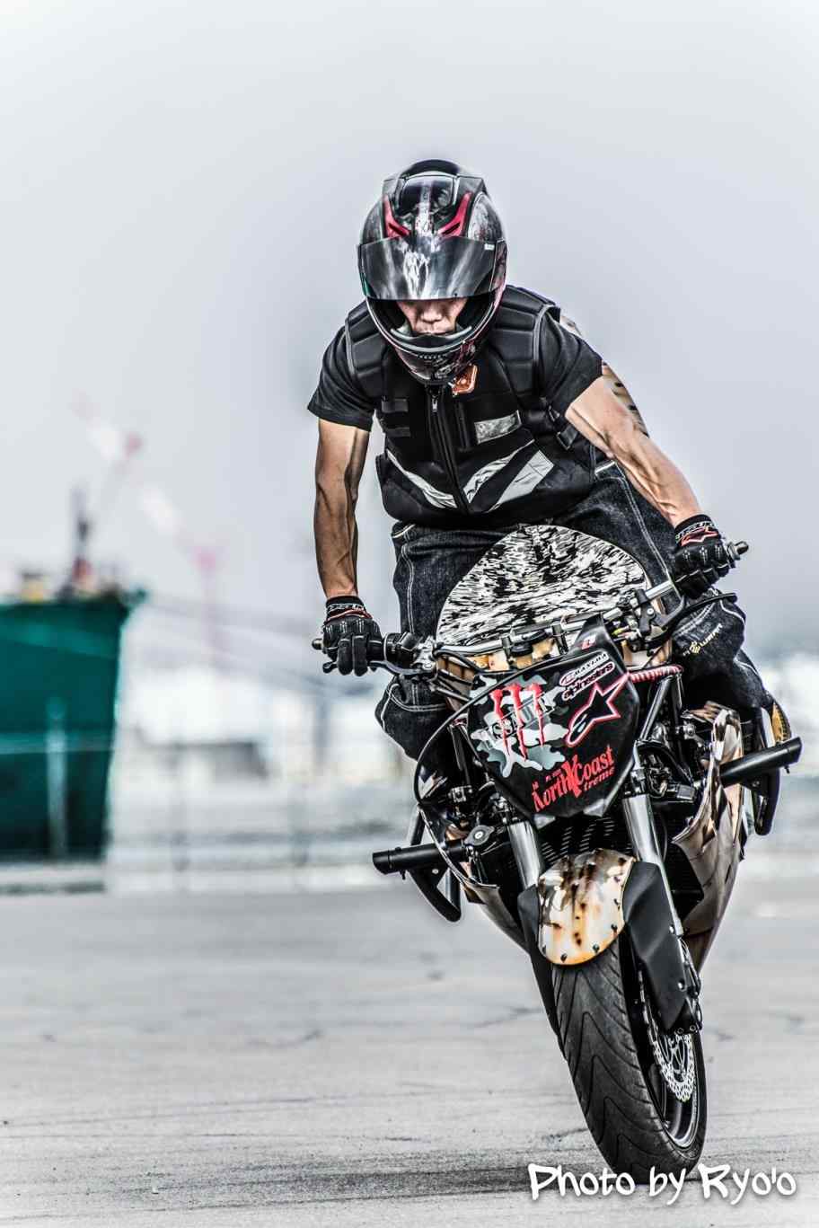 Motorcycle#zxr#kawasaki# Stunt Bike Wallpaper Stoppie