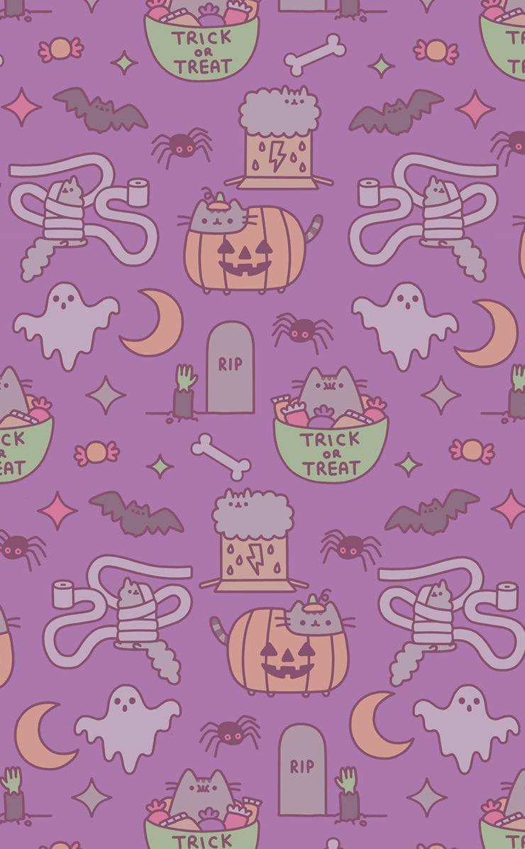Pusheen cute halloween halloween halloween cute purple pusheen the  cat HD phone wallpaper  Peakpx