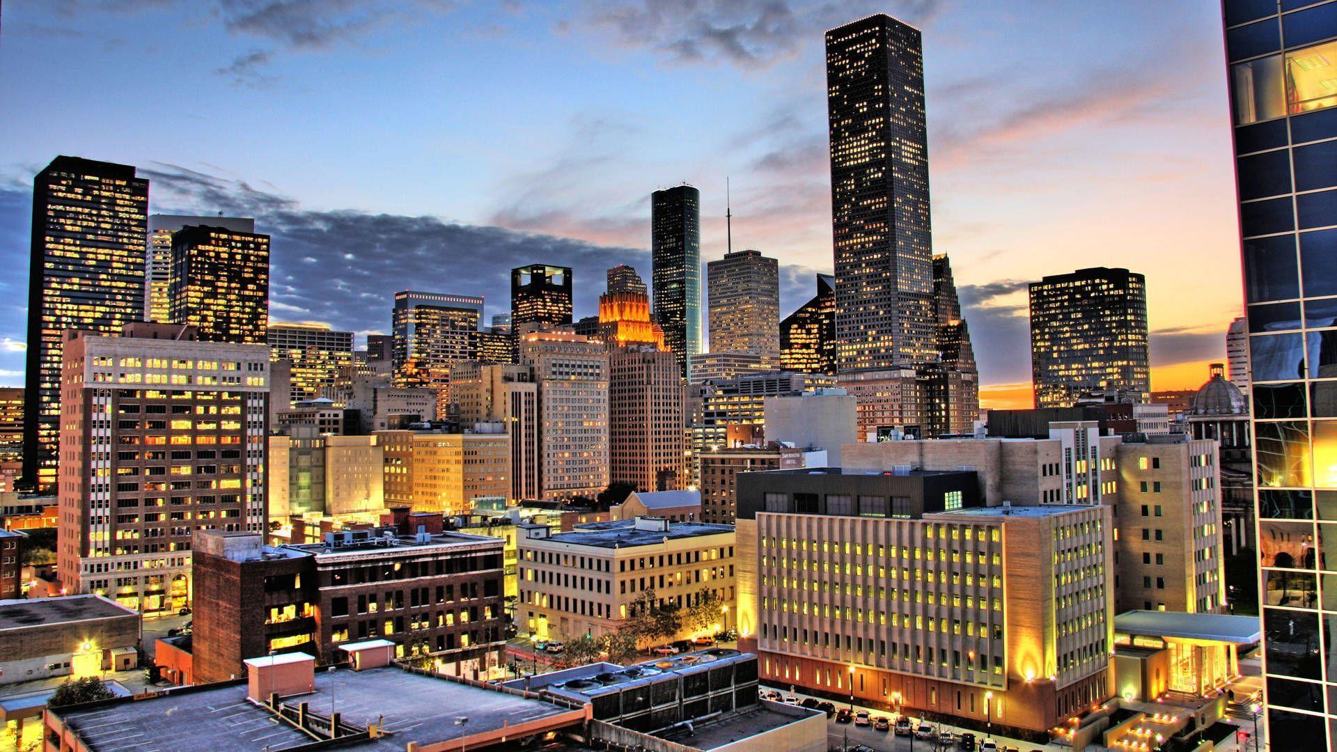 Wallpaper.wiki Houston Skyline Wallpaper PIC WPD002280