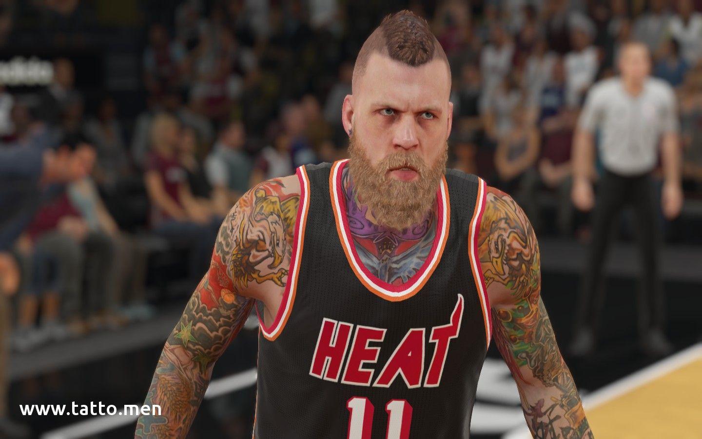 Chris andersen Cyber Face with Head Tattoo Nba 2k15