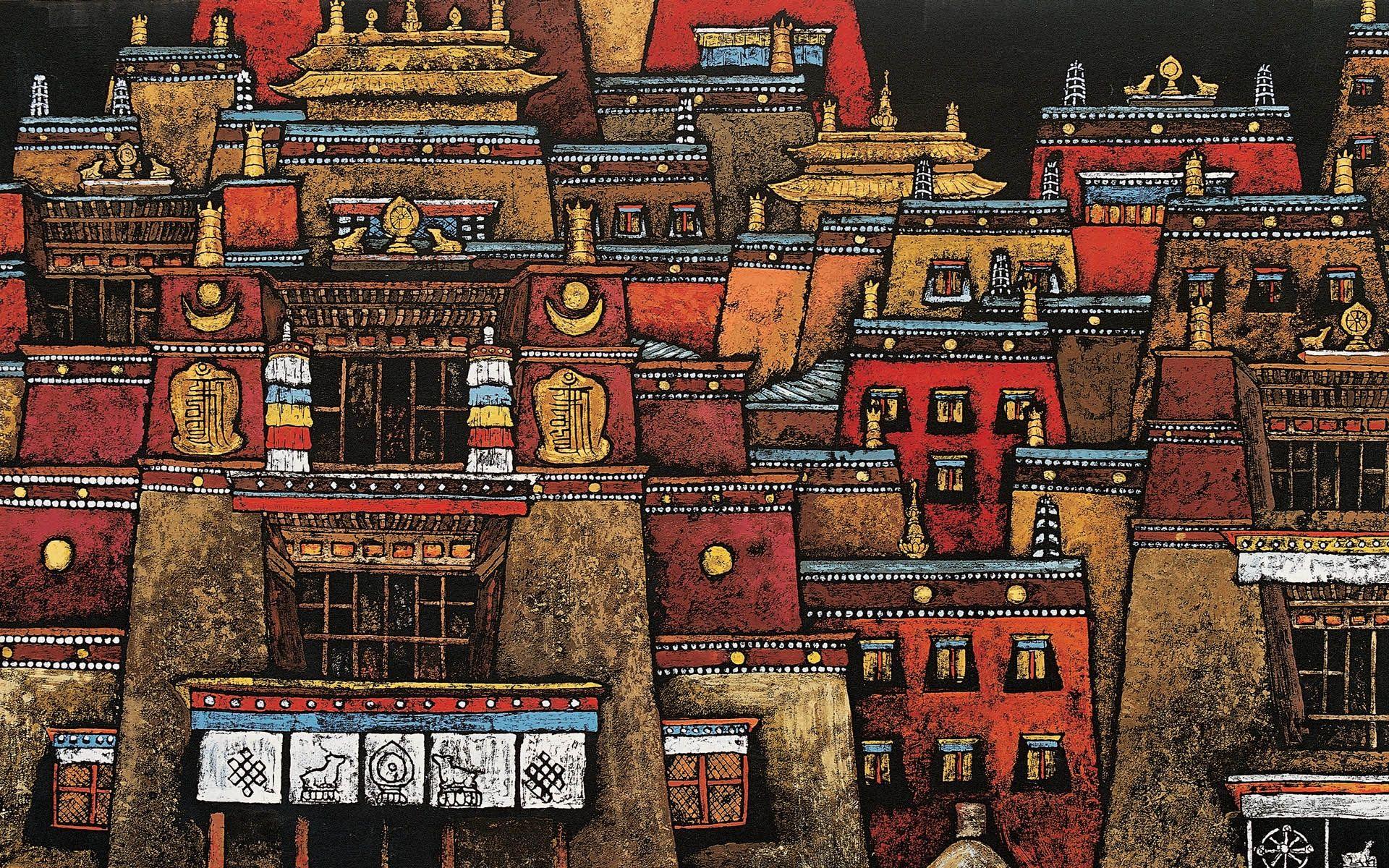 XiangBa (Tibet Woodcut) Full HD Wallpaper