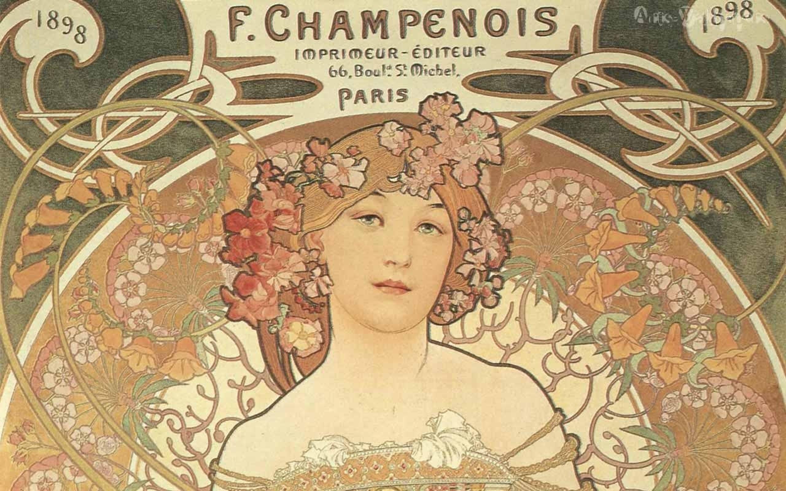 Free Art Nouveau Wallpaper HD