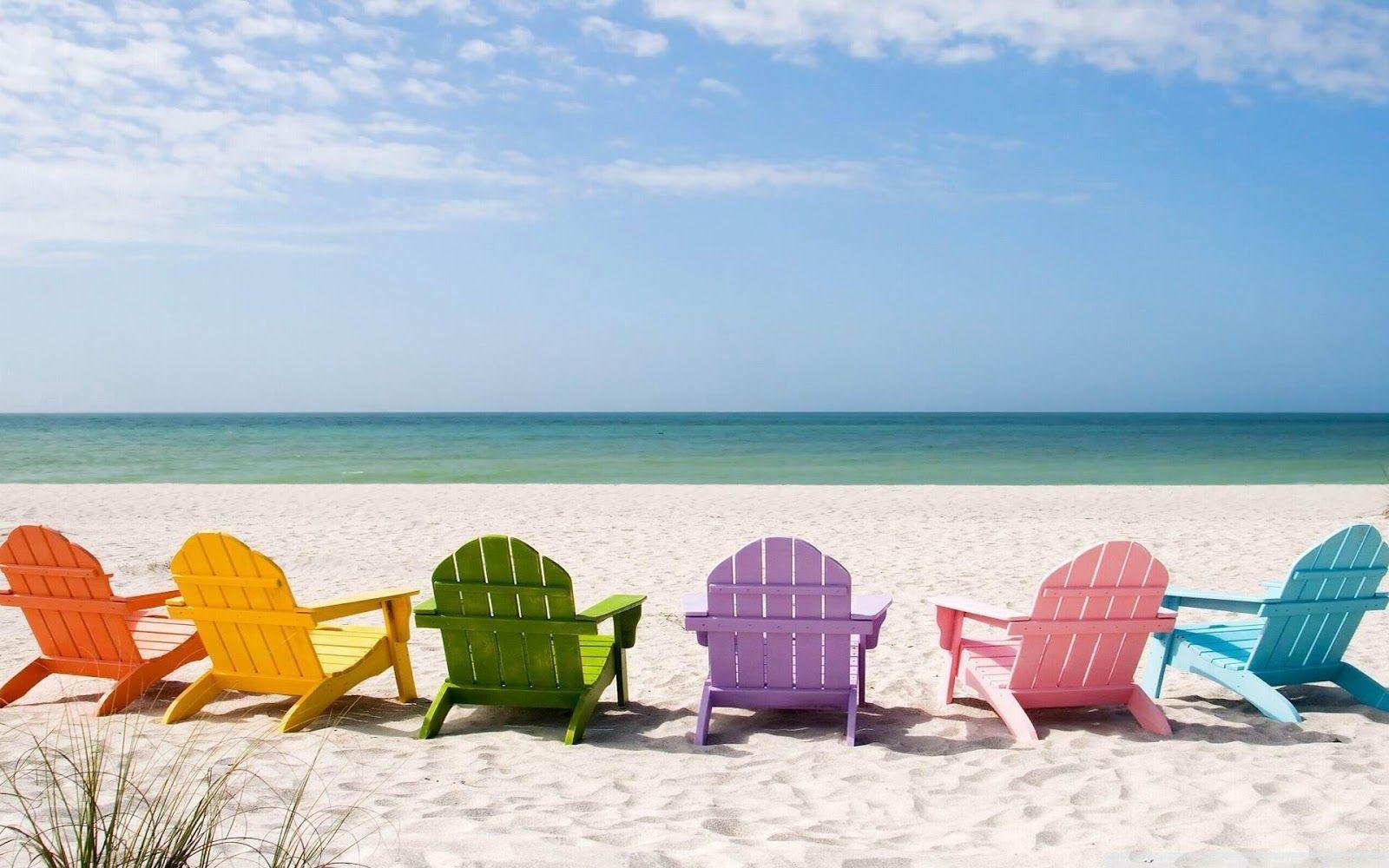 beaches. Goa Beach Wallpaper with colorful chairs. photography