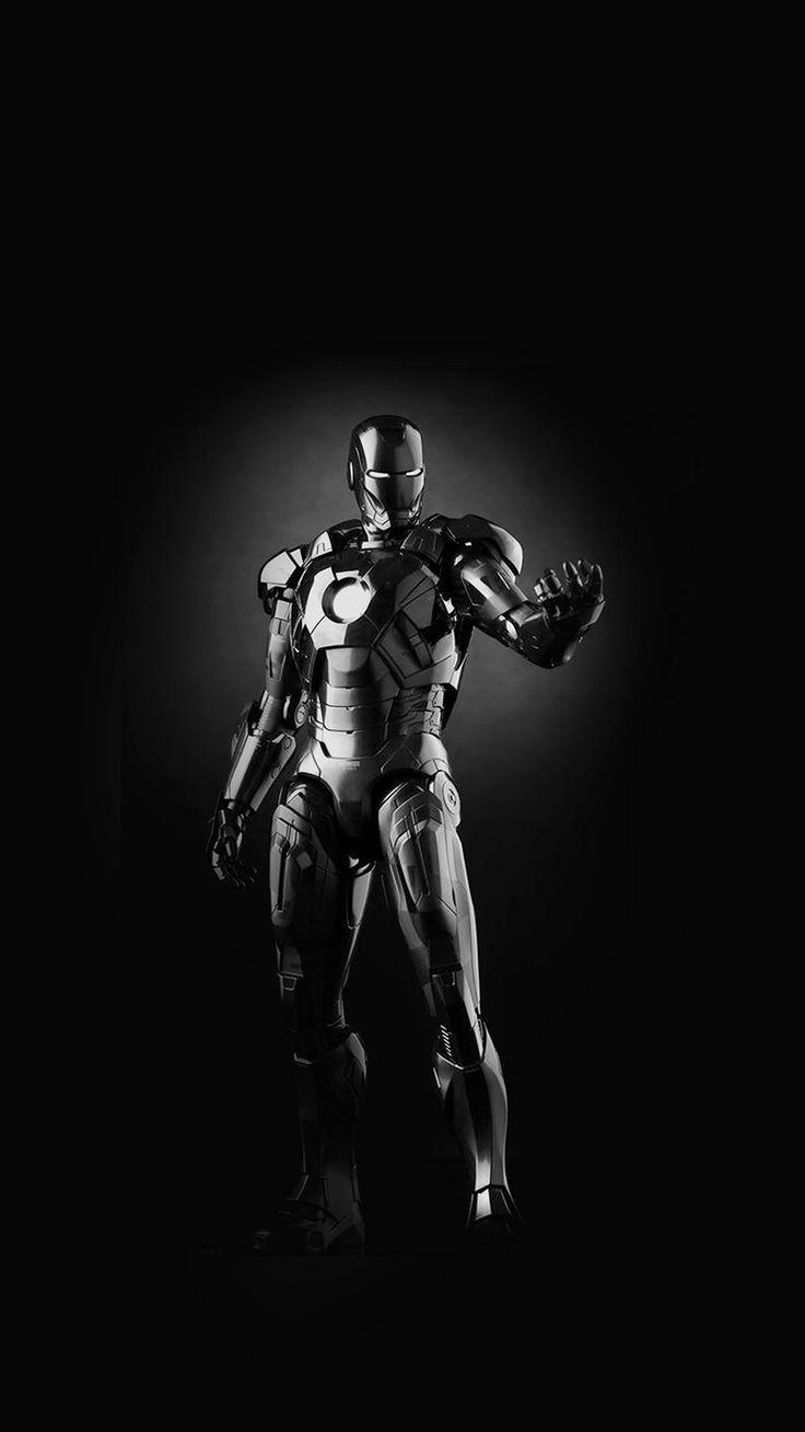 Ironman Dark Figure Hero Art Avengers Bw iPhone 6 Wallpaper Download. iPhone Wallpaper, iPad wa. Iron man artwork, Iron man wallpaper, Black HD wallpaper iphone
