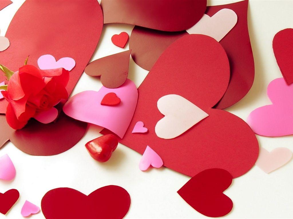 Love Heart Paper Valentines Day Wallpaper