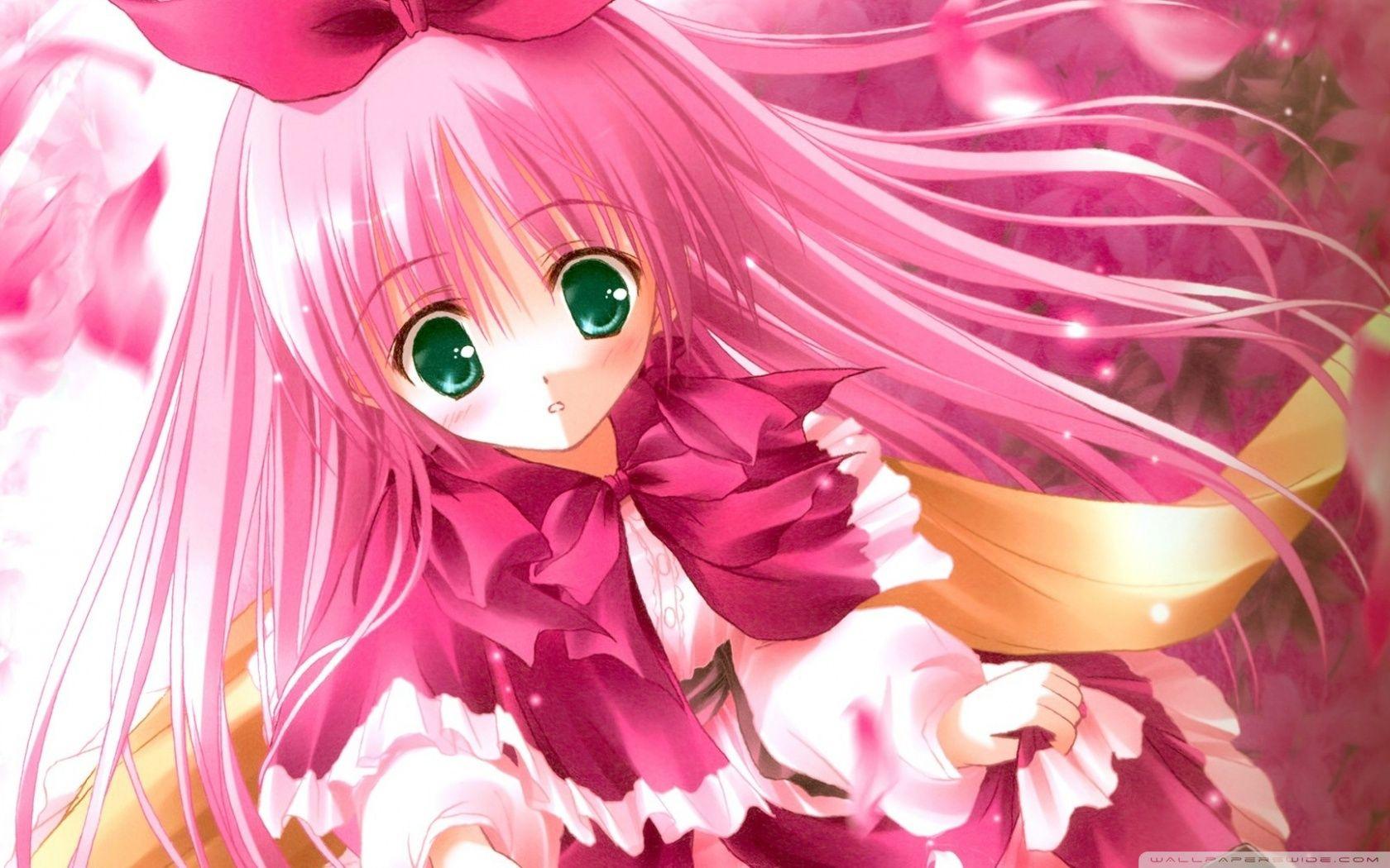Cute Pink Anime ❤ 4K HD Desktop Wallpaper for 4K Ultra HD TV • Wide