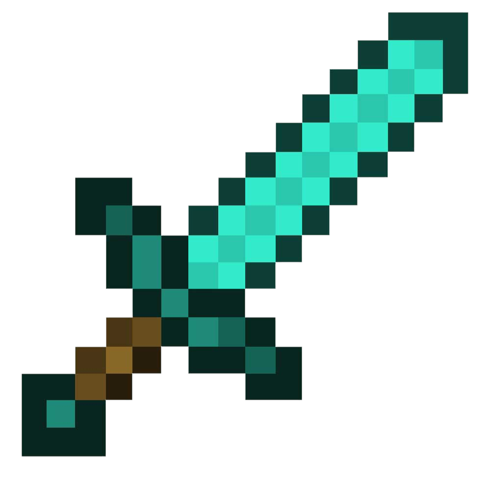 Minecraft Diamond Sword Transparent Background.png 995×995 Pixels