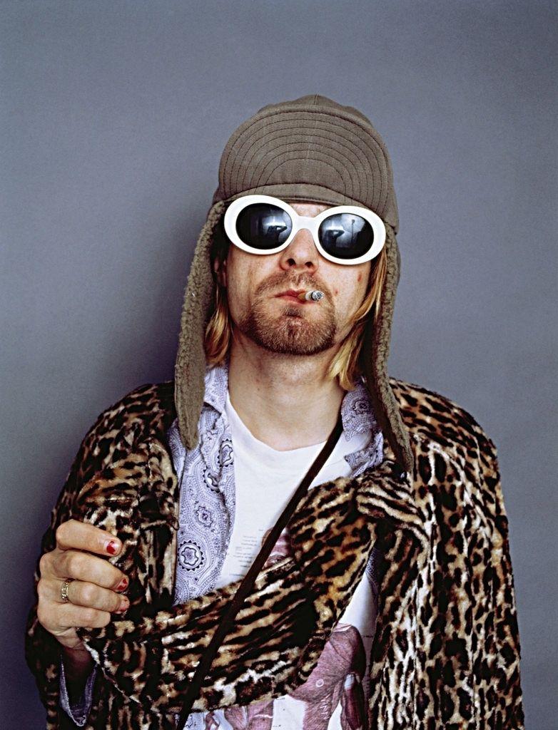 Singer Kurt Cobain Smoking Cigarette. LABORATORY BERBERJIN R