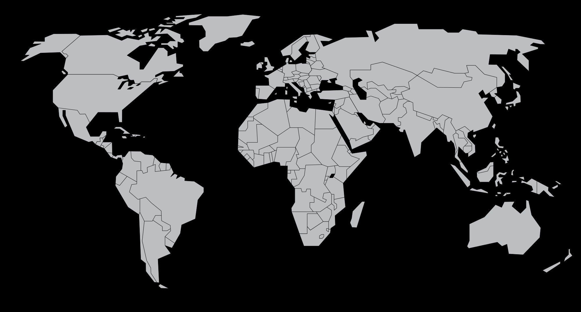 World Map Transparent Background Vector Copy World Clipart Black