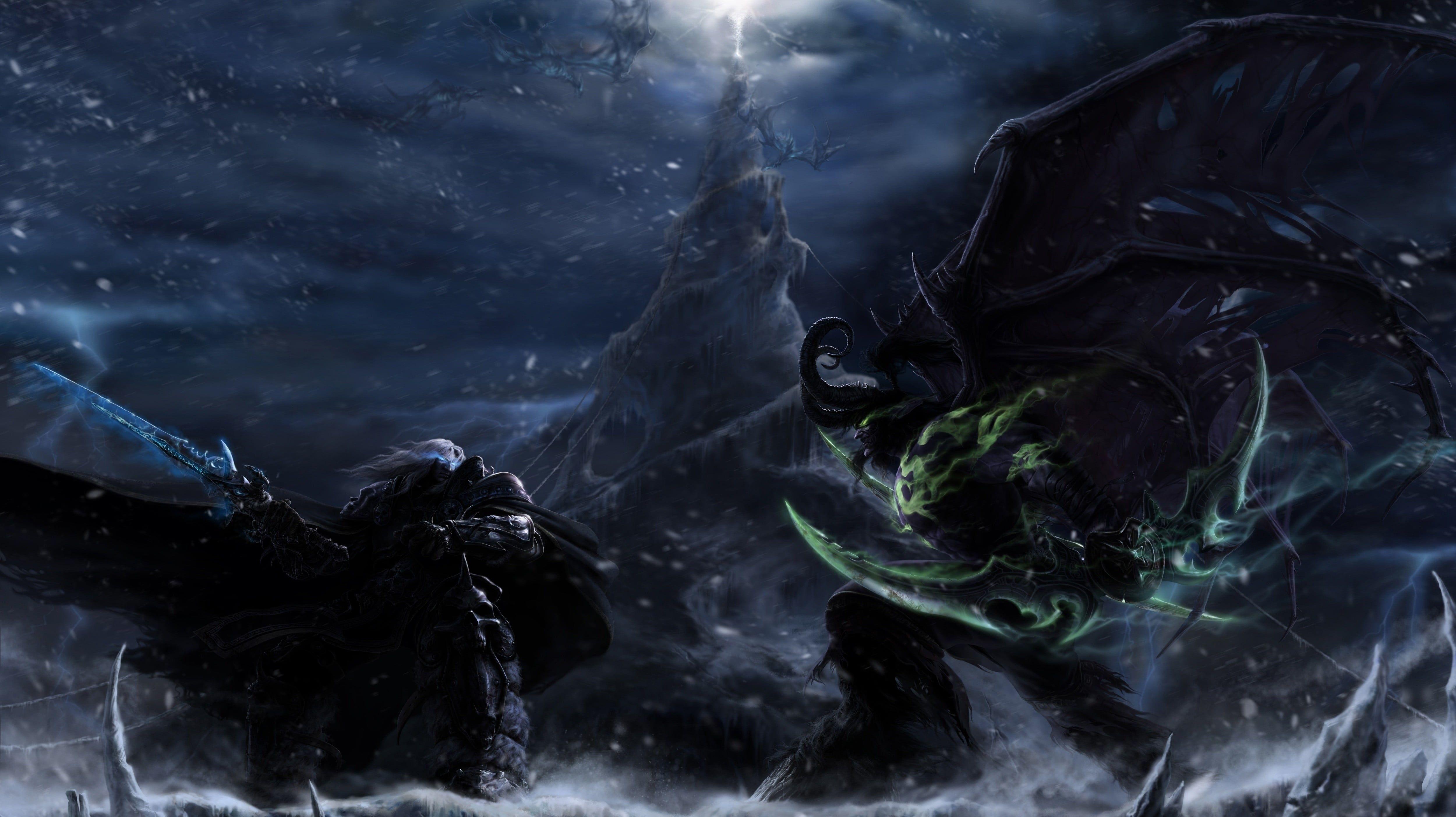 World of Warcraft, Illidan, Arthas, Warcraft III HD wallpaper