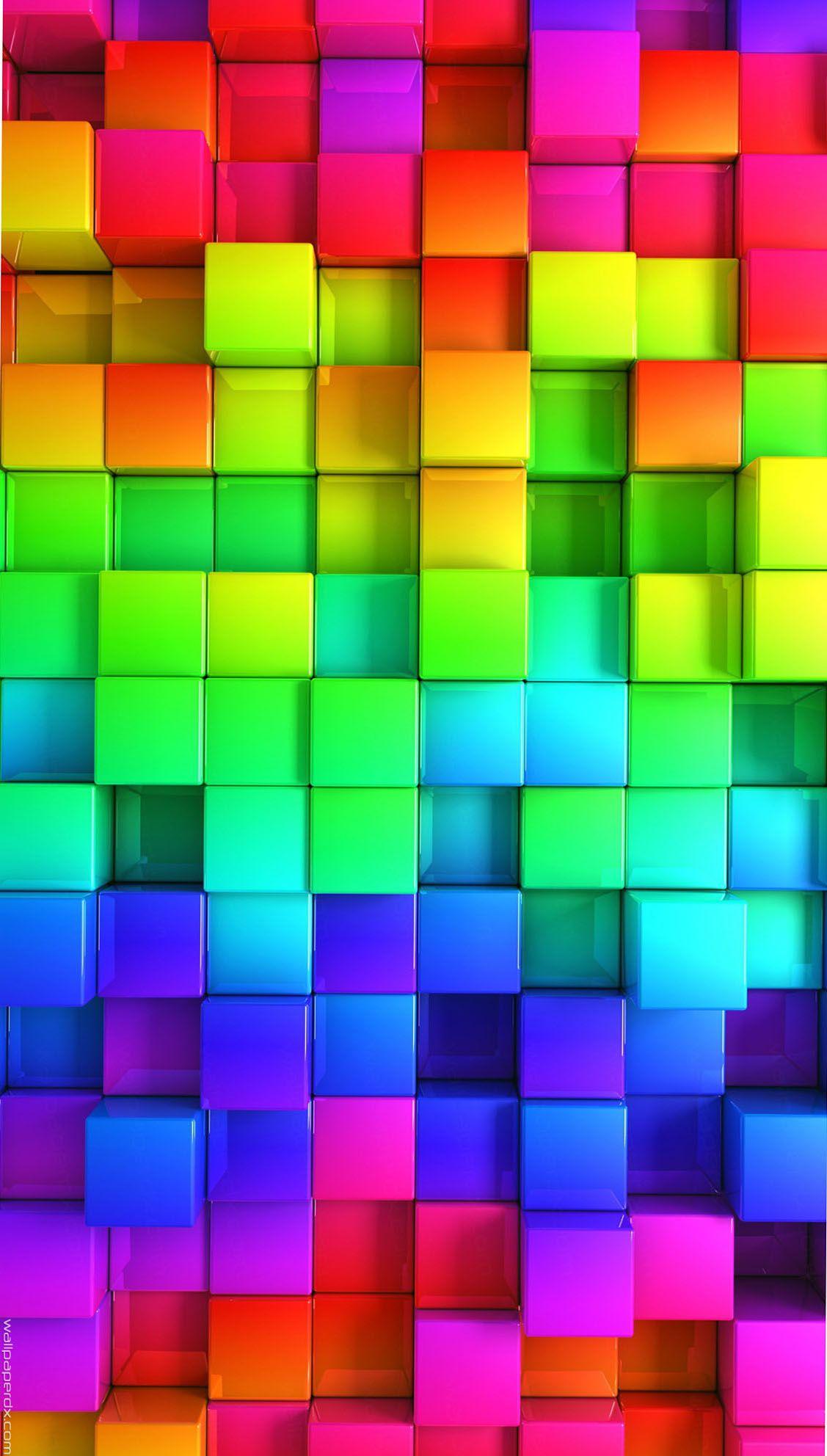 blocks rainbow 3D graphics mobile full HD android.com