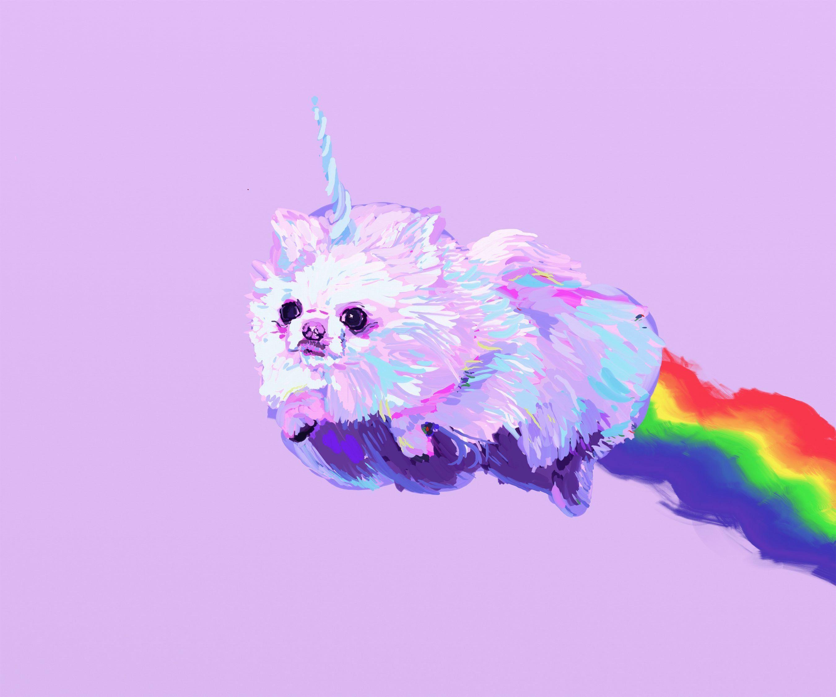 Unicorn Wallpaper Wallpaper. pomeranian love. Cute