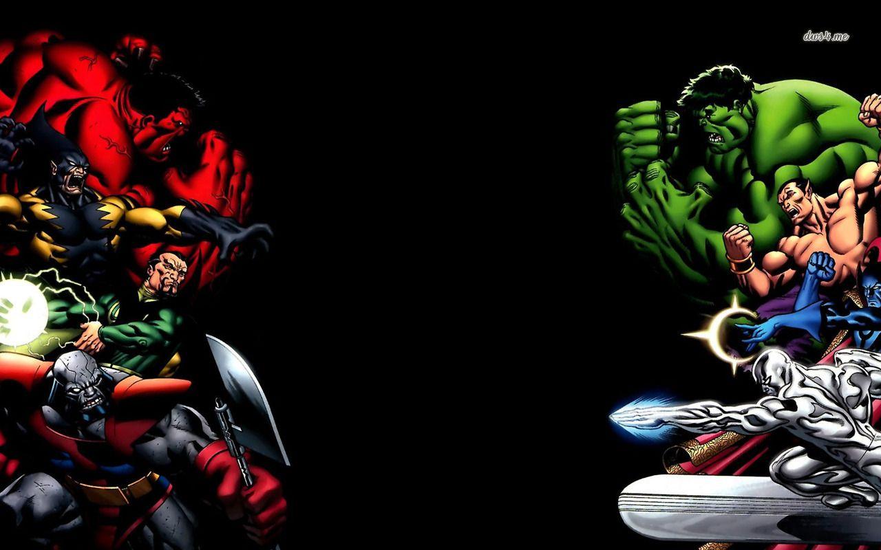 Villains vs superheroes wallpaper wallpaper