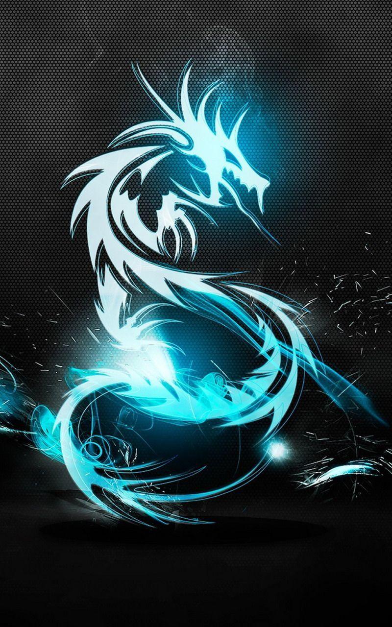 Neon Blue Flowers. Neon blue dragon Wallpaper. awesome