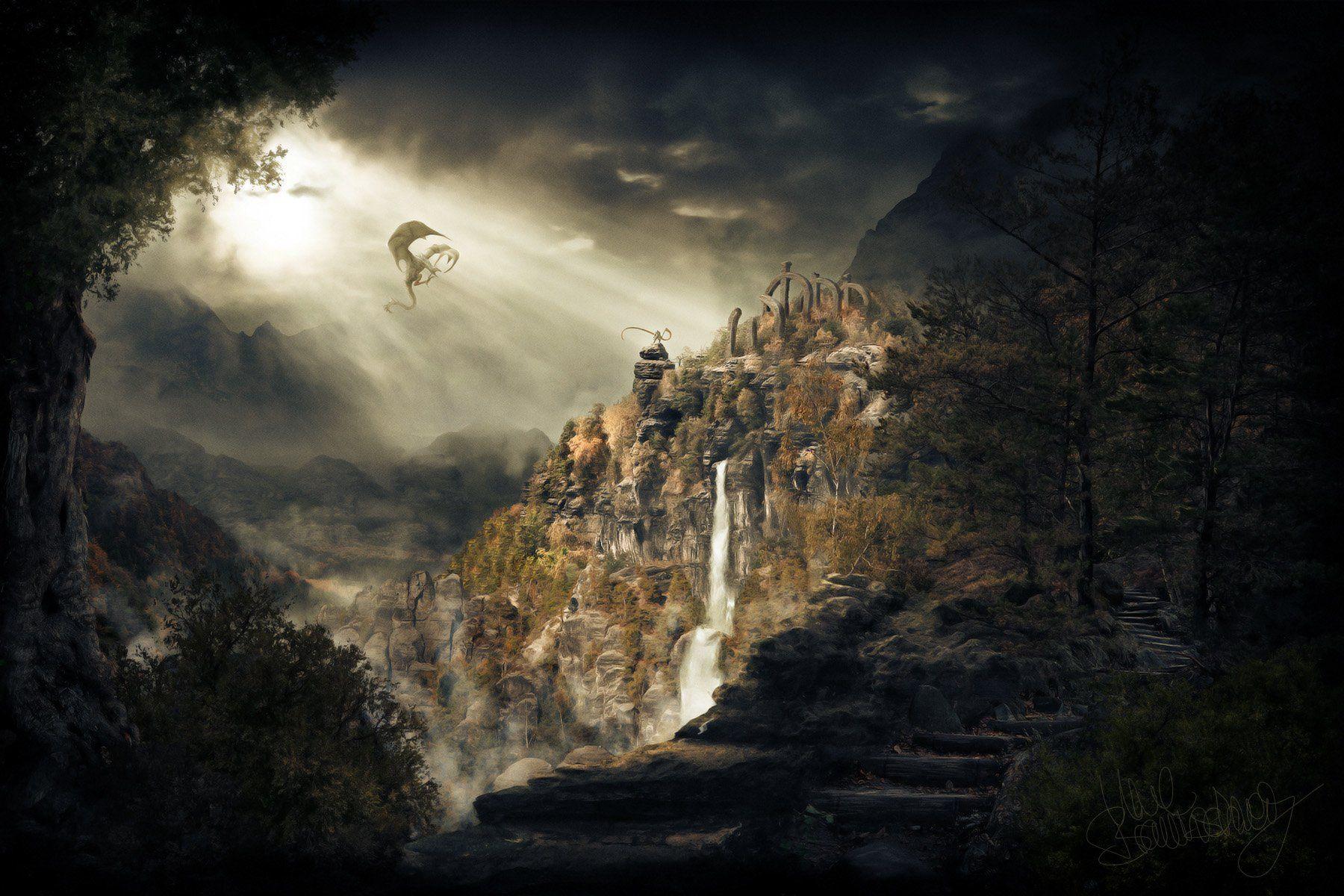 Skyrim Landscape Wallpaper Desktop Gamers Wallpaper 1080p