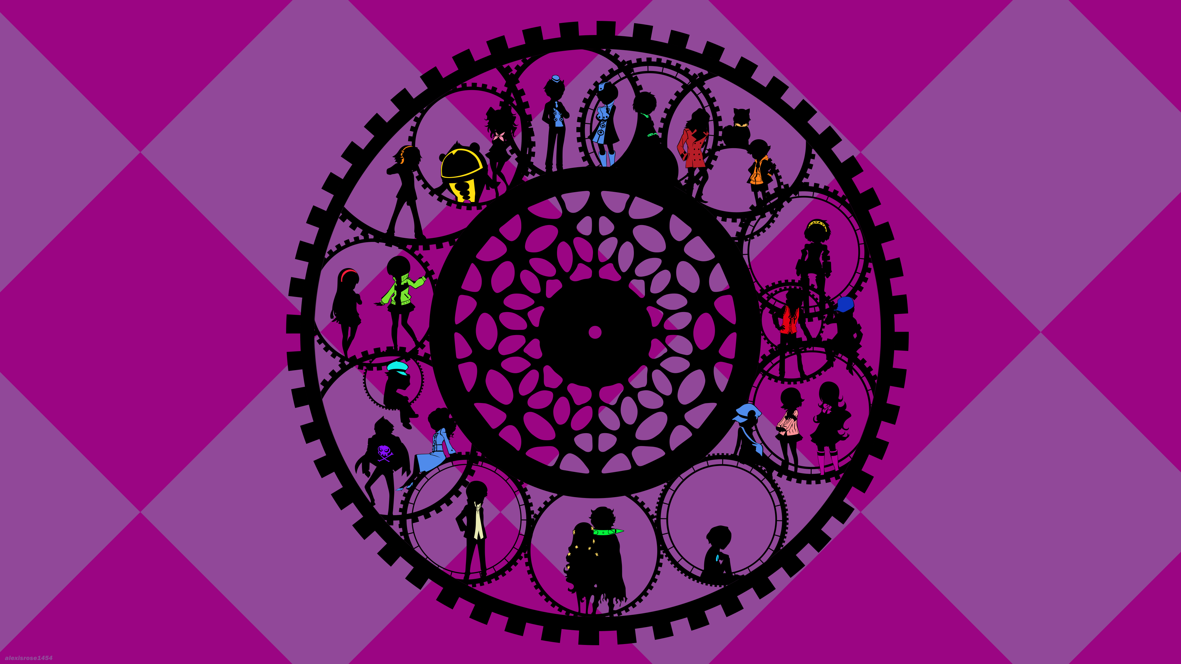 Persona Q Wallpaper: Purple Gear