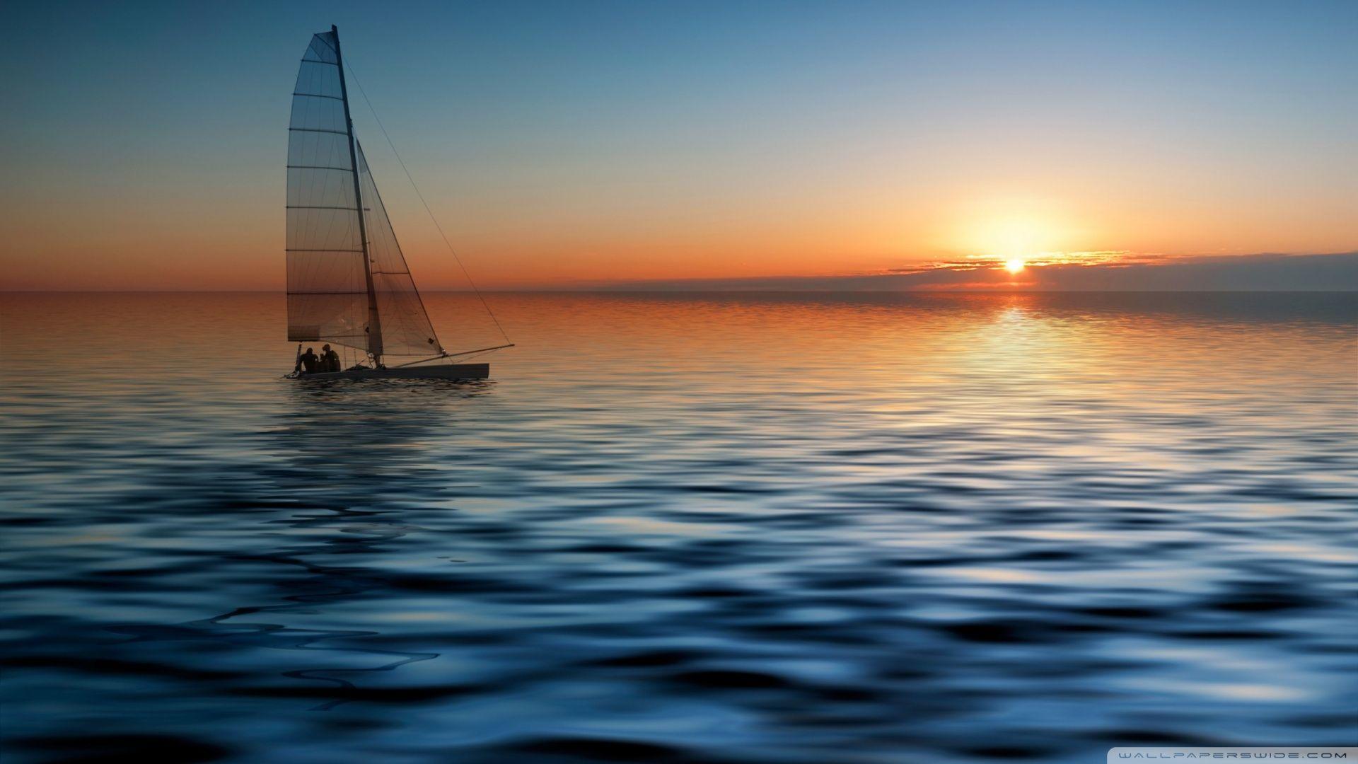 Boat At Sea ❤ 4K HD Desktop Wallpaper for 4K Ultra HD TV • Wide