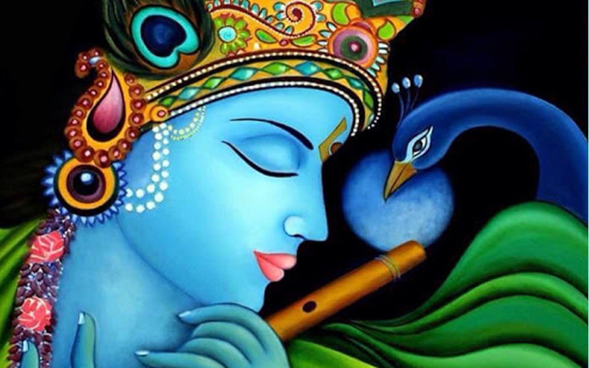 Shree Krishna Painting Poster HD Wallpaper And Image