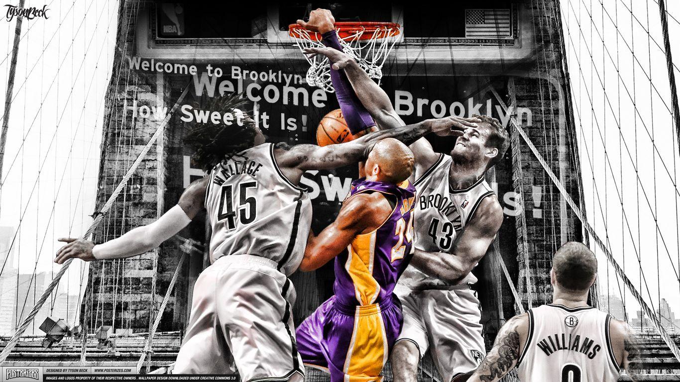 Kobe Bryant on Brooklyn Nets. Dunking (Facials). Kobe