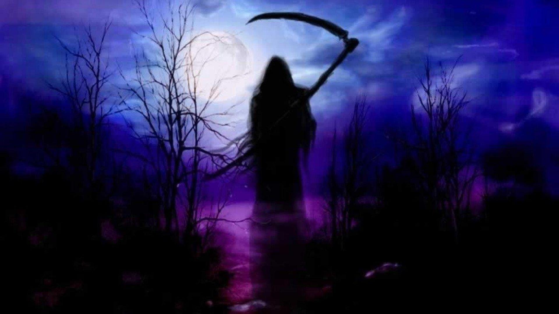 Latest Dark Grim Reaper Wallpaper Purple FULL HD 1080p For PC Desktop