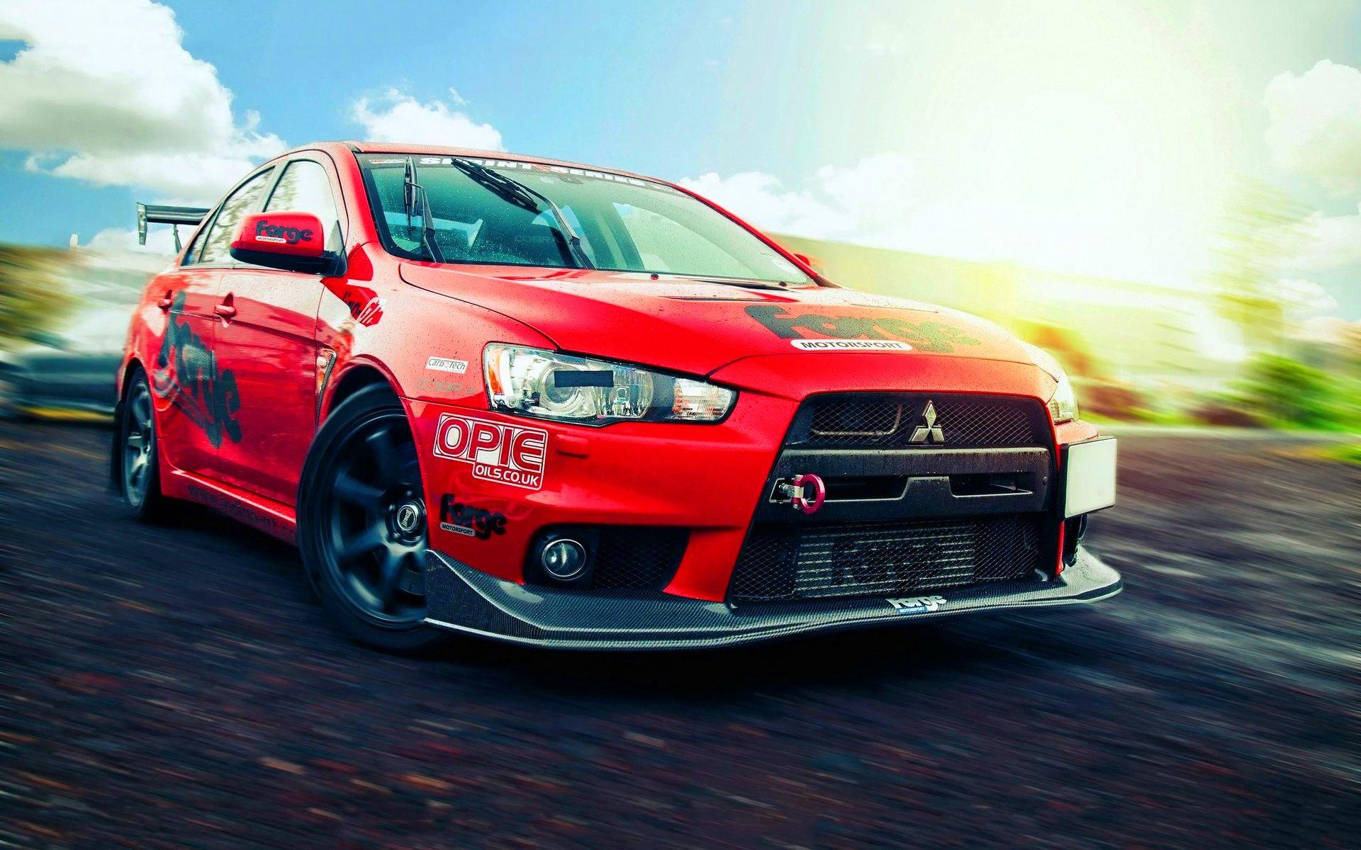 Mitsubishi lancer evolution x red