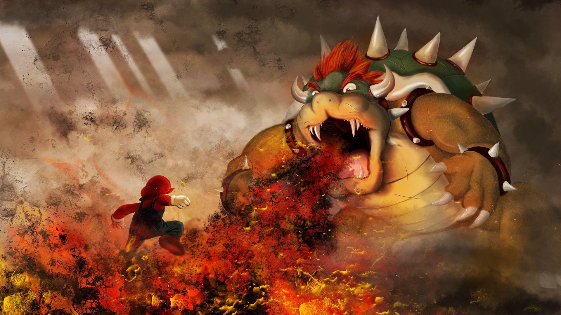 Mario vs Bowser Wallpaper