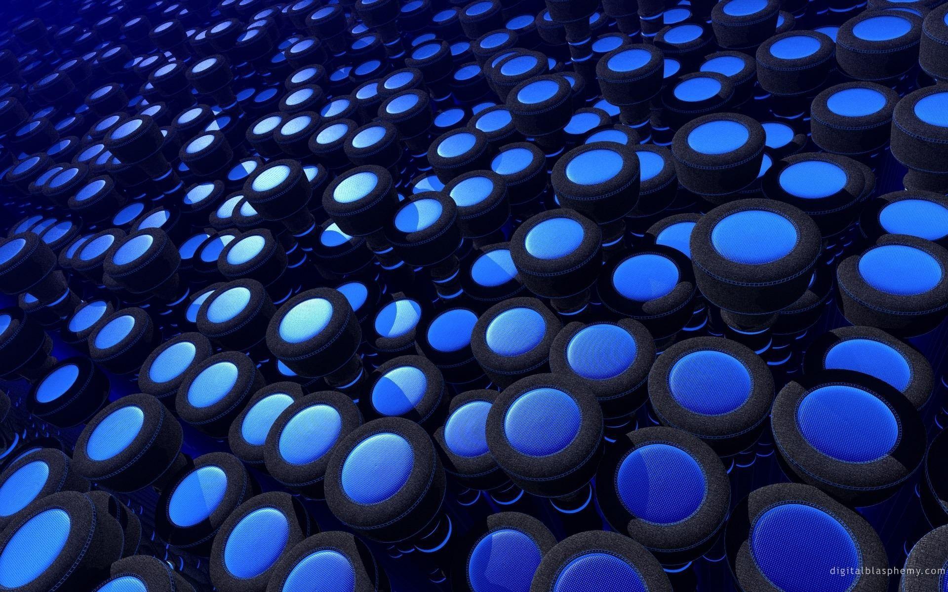 3D Blue balls Wallpaper