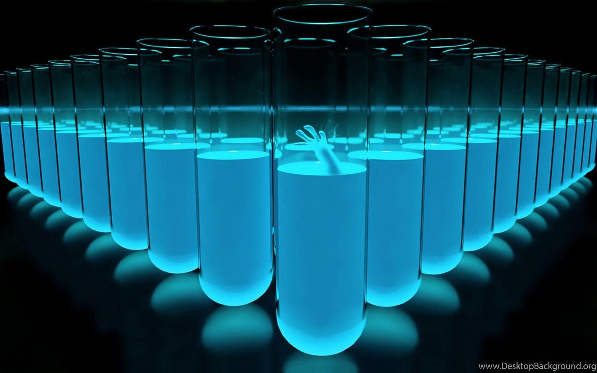 Blue 3D Wallpaper Desktop Background