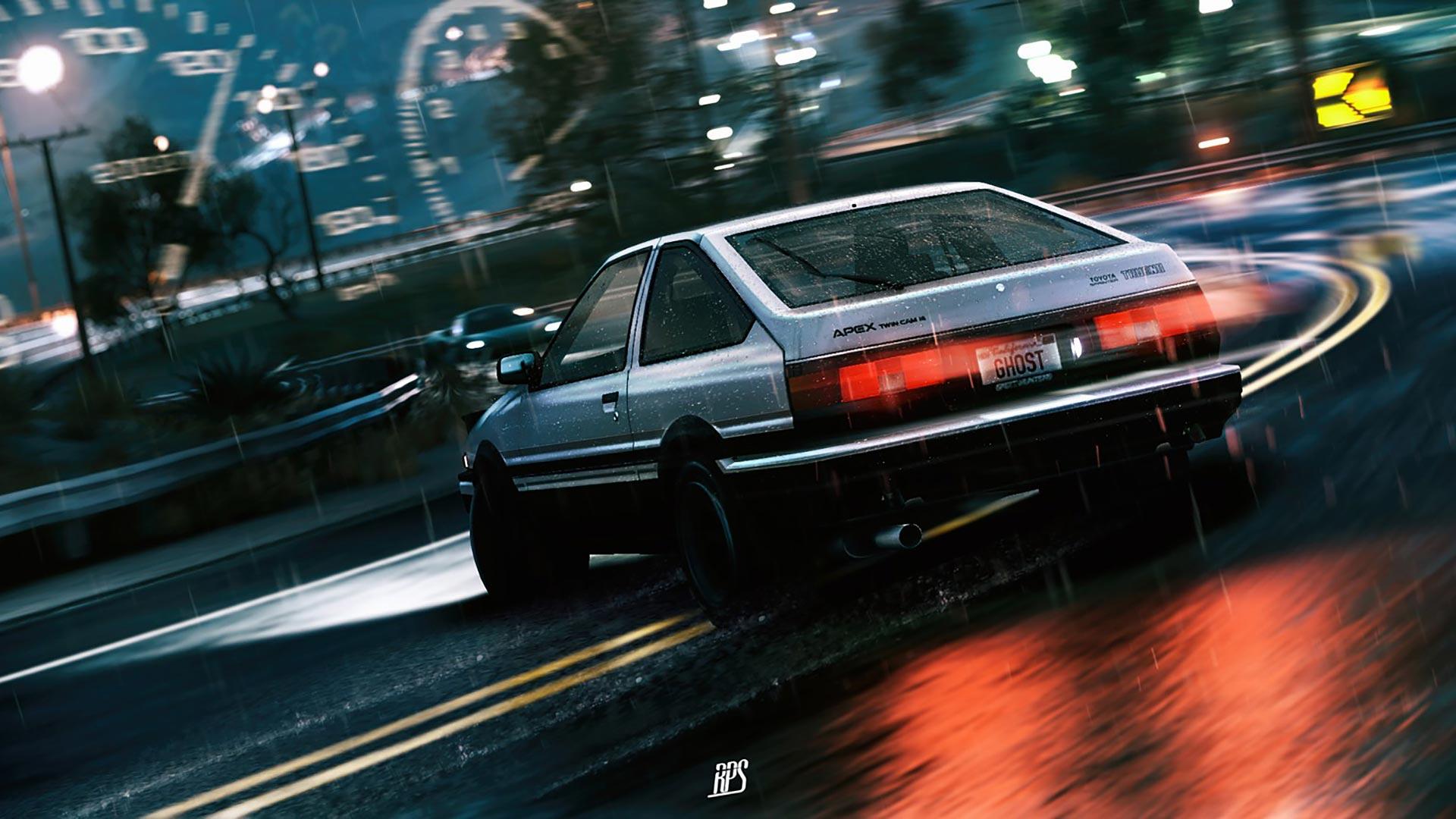 Initial D Theme for Windows 10