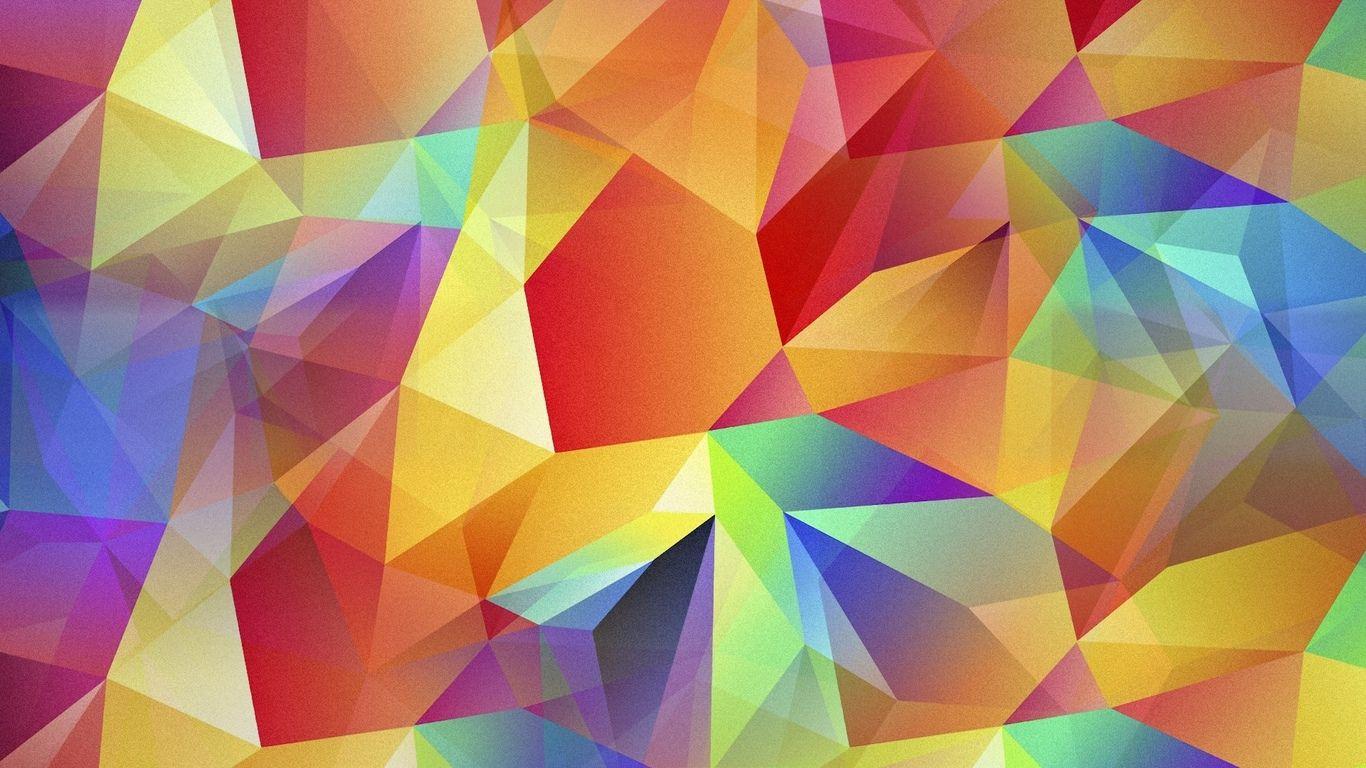 Samsung Galaxy S5 Abstract Colorful Triangles Desktop Wallpaper