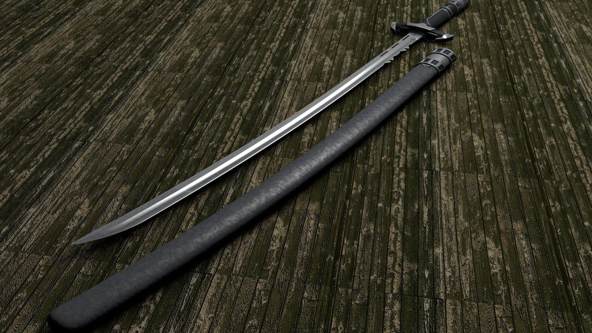 Japan, katana, CGI, weapons, steel, oriental, Cinema4D, swords