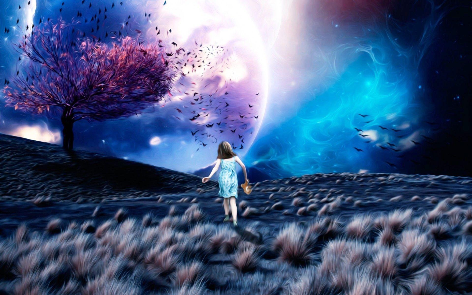 Cute baby in the fantasy world HD wallpaper HD wallpaperNew