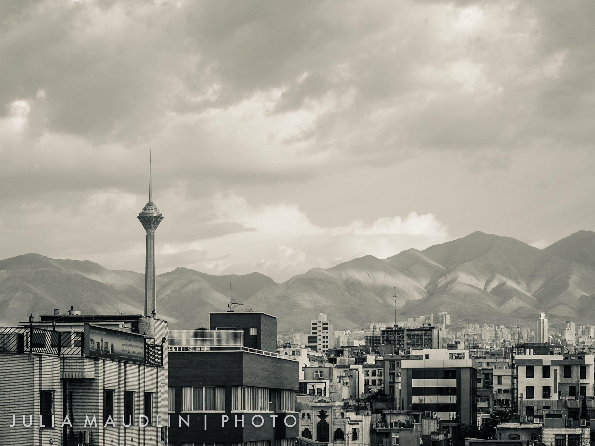 Tehran Skyline, Milad Tower and Alborz Mountains, Iran