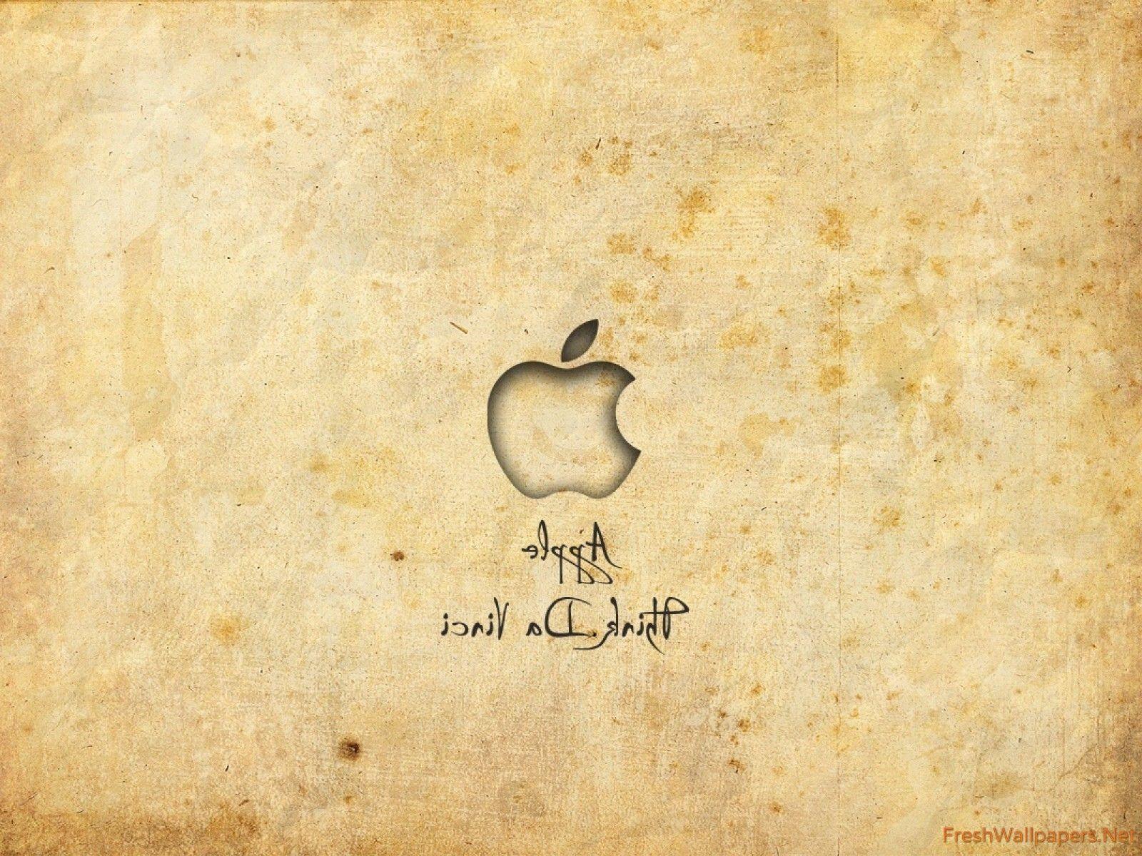 Leonardo Da Vinci think apple wallpaper