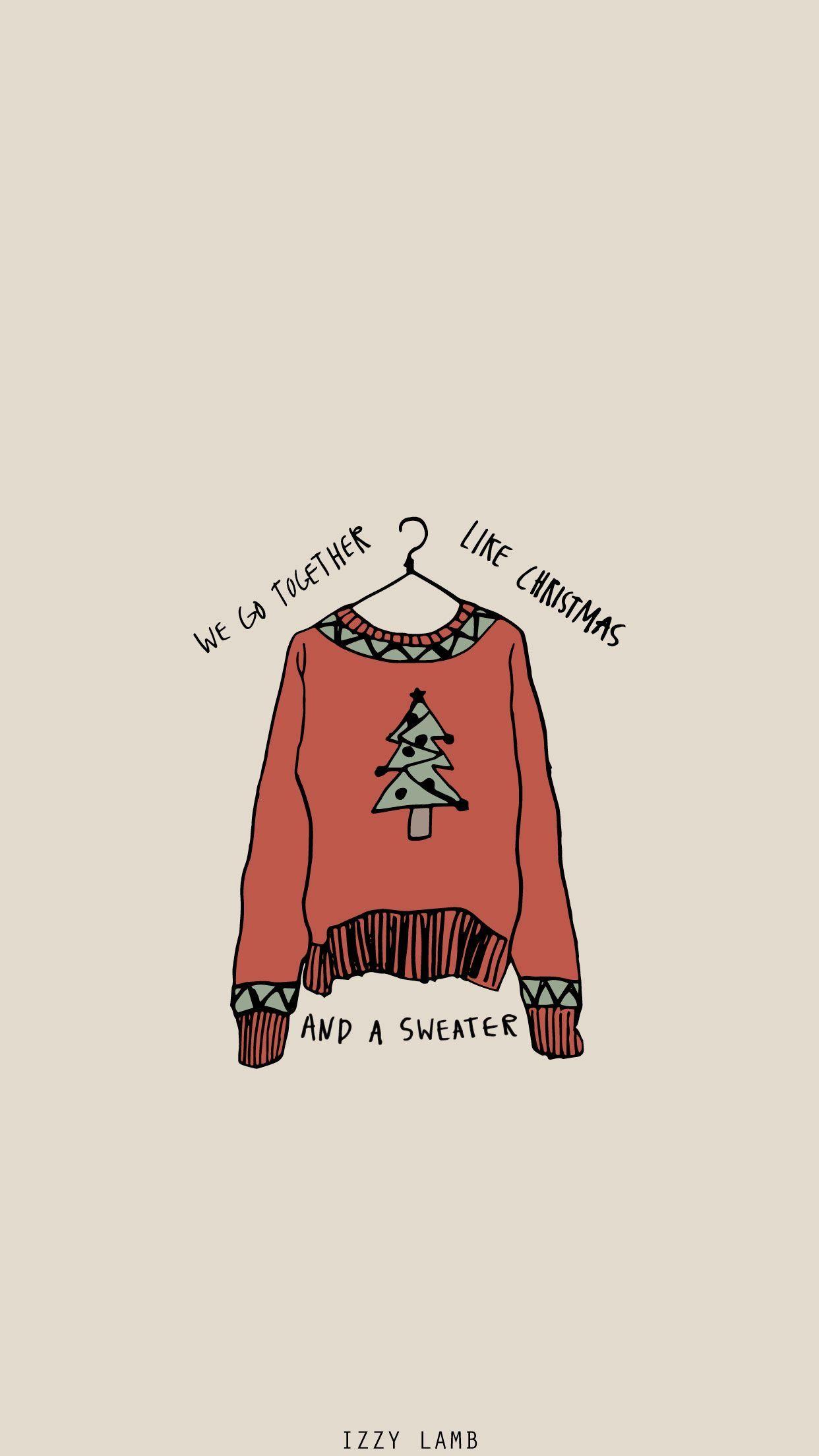 Christmas Sweater. Cute christmas wallpaper, Wallpaper iphone christmas, Christmas wallpaper tumblr