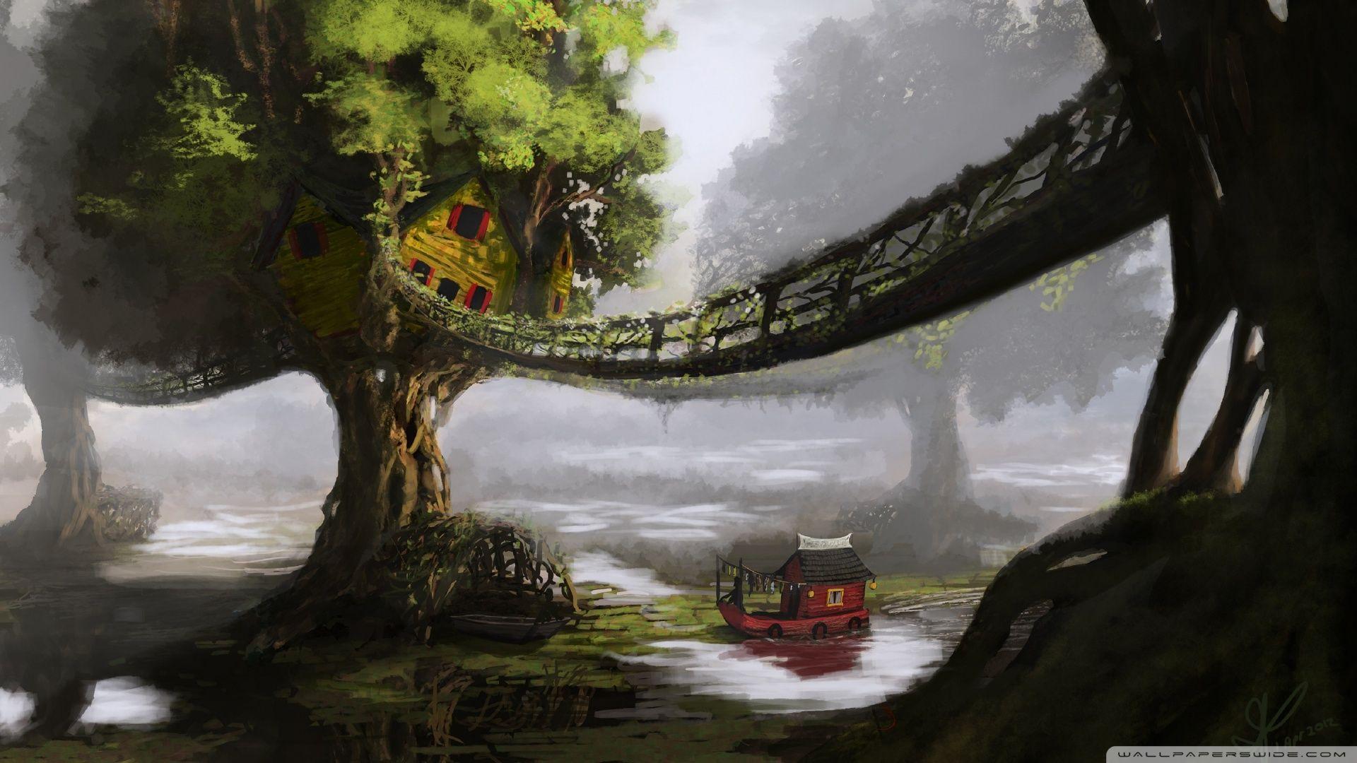 Fantasy Tree House ❤ 4K HD Desktop Wallpaper for 4K Ultra HD TV