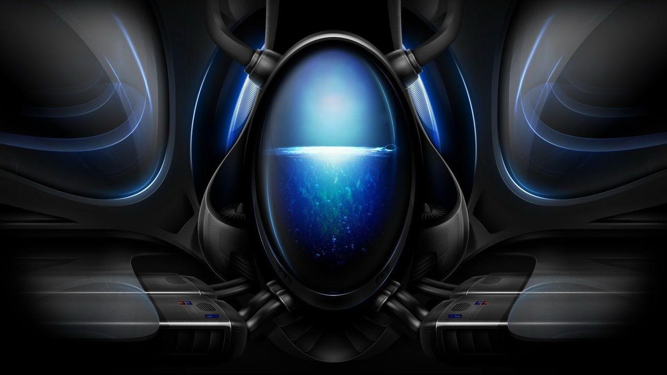 Liquid, Blue, Grey, Techno Wallpaper and Picture, Photo