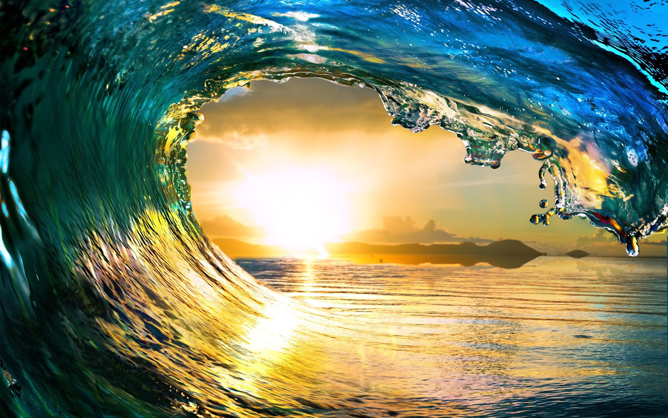 The Perfect Sunset Wave Wallpaper free desktop background